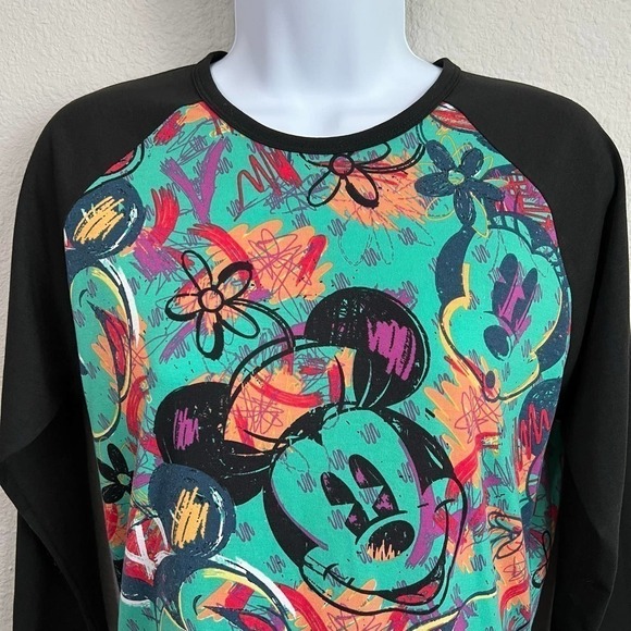 LULAROE Randy Top Disney Minnie Mouse 3/4 Sleeve Baseball Tee Women's Small - Picture 2 of 4